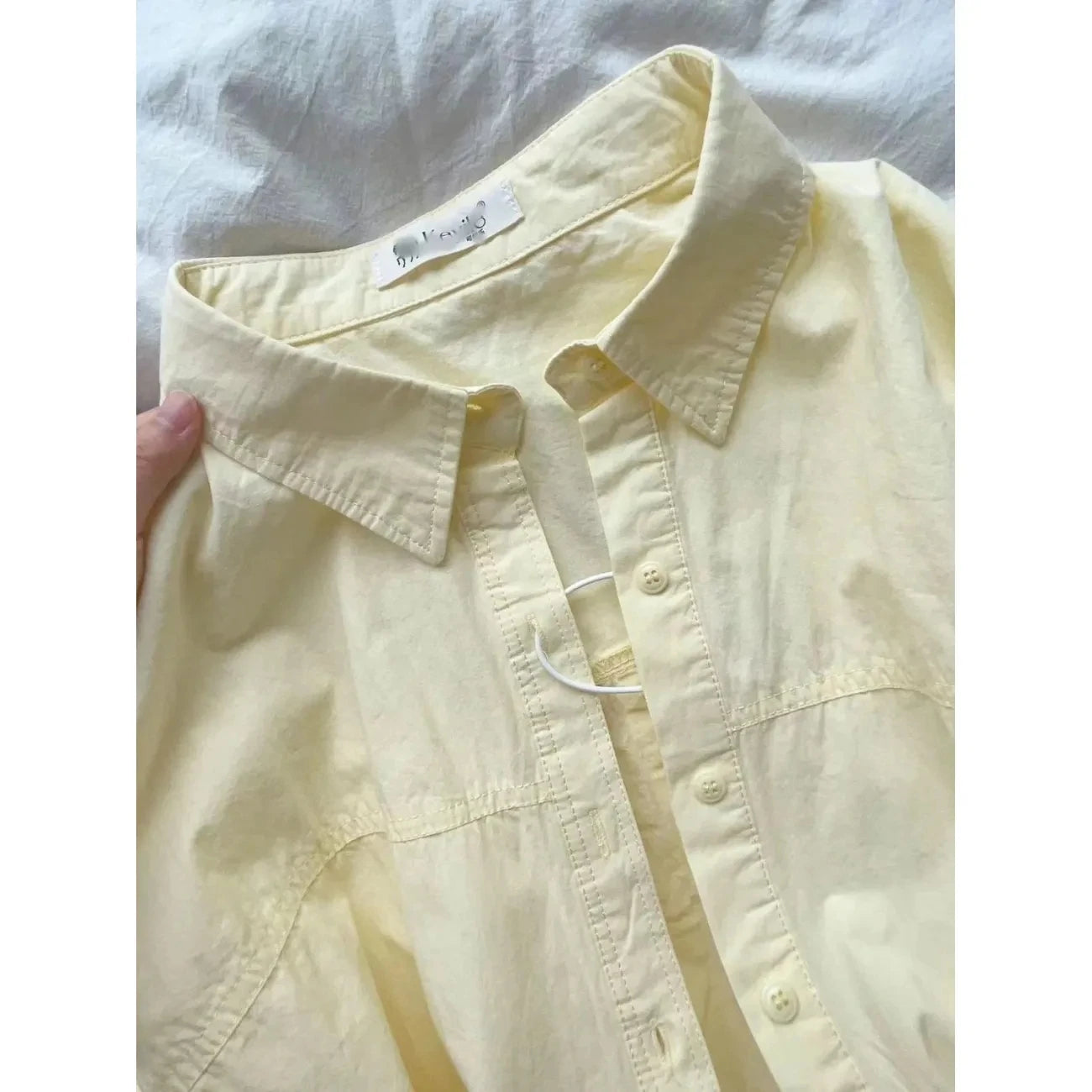 Light Luxury Blue Pure Cotton Shirt Women's Long Sleeve Sun Protection Outerwear 2025 New Elegant Chic Loose Top Shirt Jacket