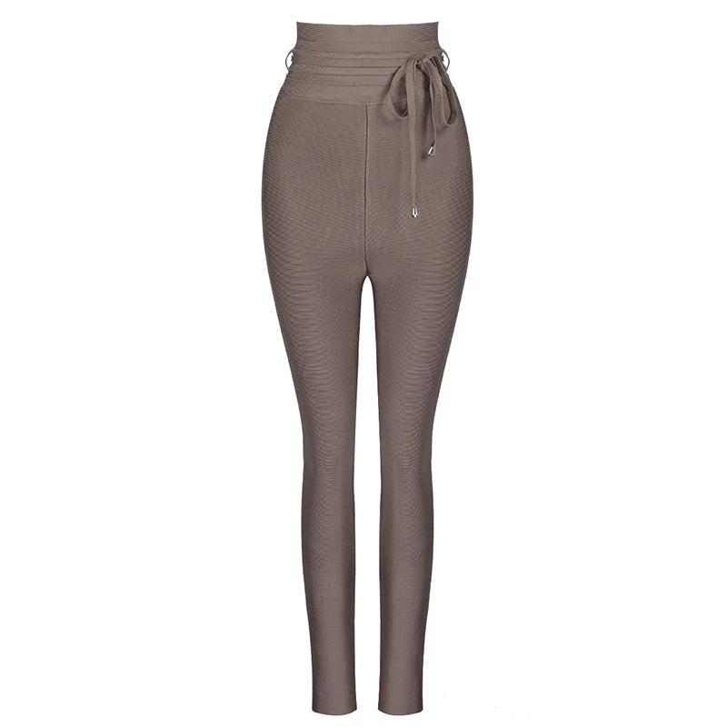New Summer Bandage Pants 2020 9 Colors Sexy Women High Waist Pencil Stretch Pants Trousers Female Fashion Street Wear