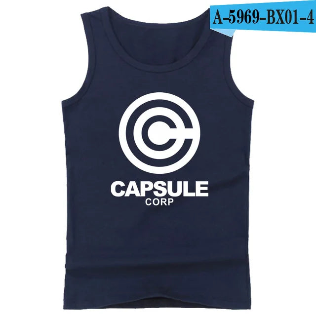 Anime CAPSULE Corp Pattern Fitness Tank Tops Summer Vest O Neck Casual Sleeveless Shirt 3D Design Bodybuilding Tank Top