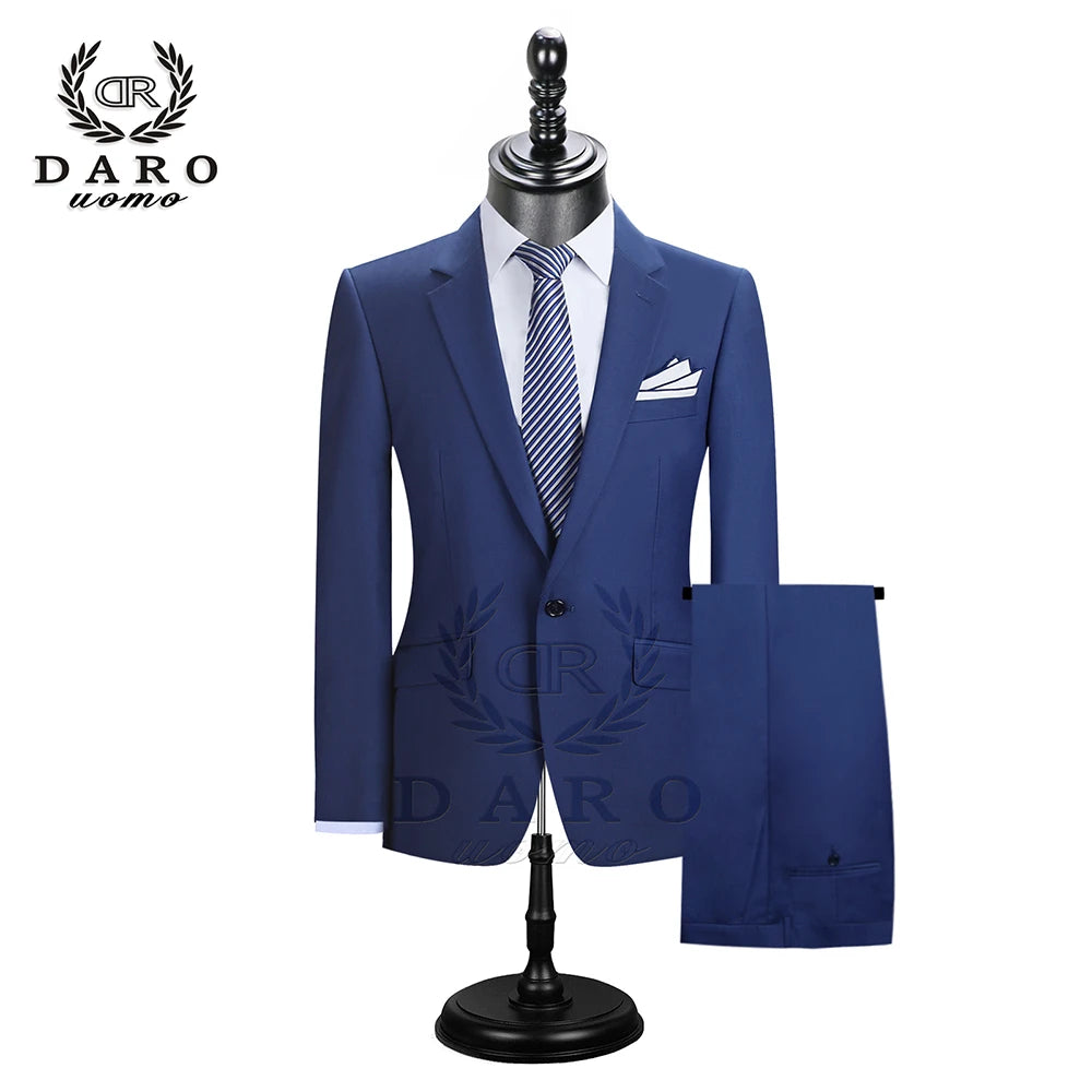 2025 DR  DARO UOMO Men Suits Blazer With Pants Slim Fit Casual One Button Jacket for Wedding DR8158