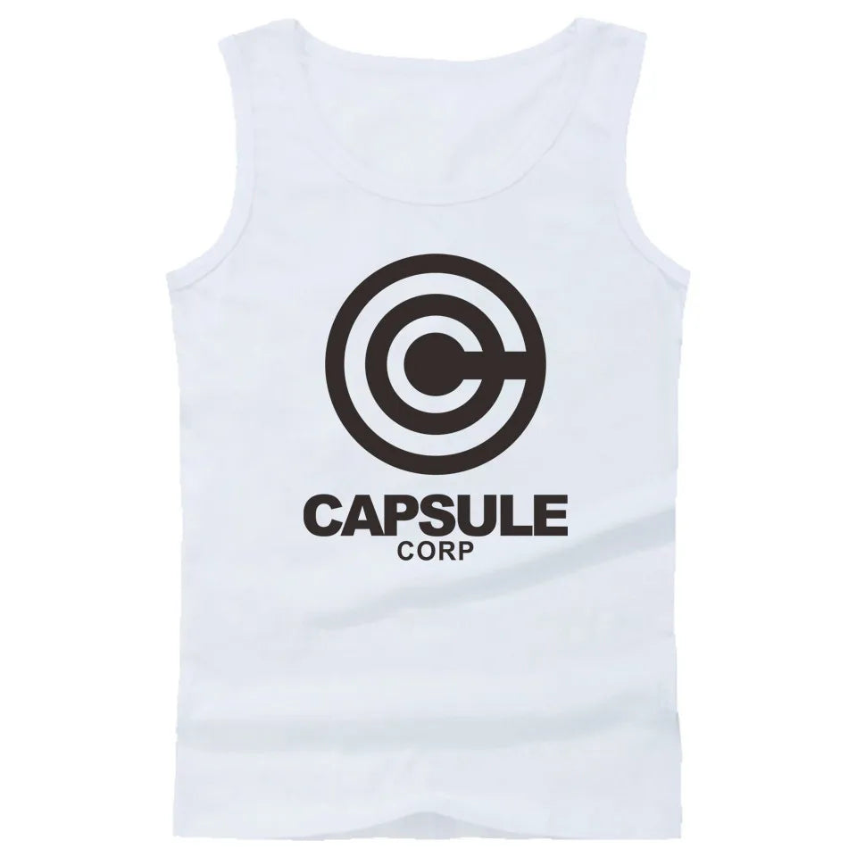Anime CAPSULE Corp Pattern Fitness Tank Tops Summer Vest O Neck Casual Sleeveless Shirt 3D Design Bodybuilding Tank Top