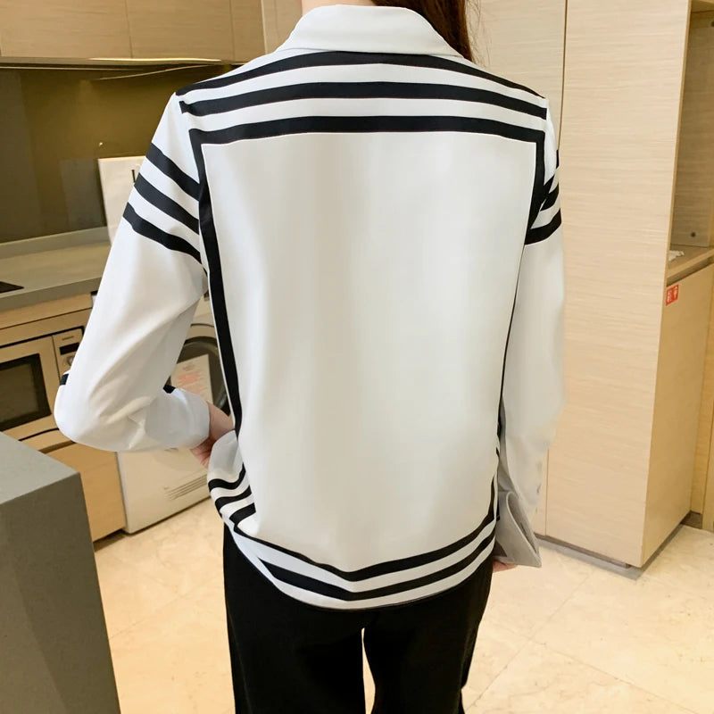 Fashion printing ladies shirts Women's Blouses Spring Autumn Long Sleeve Shirts Tops Blusas Mujer