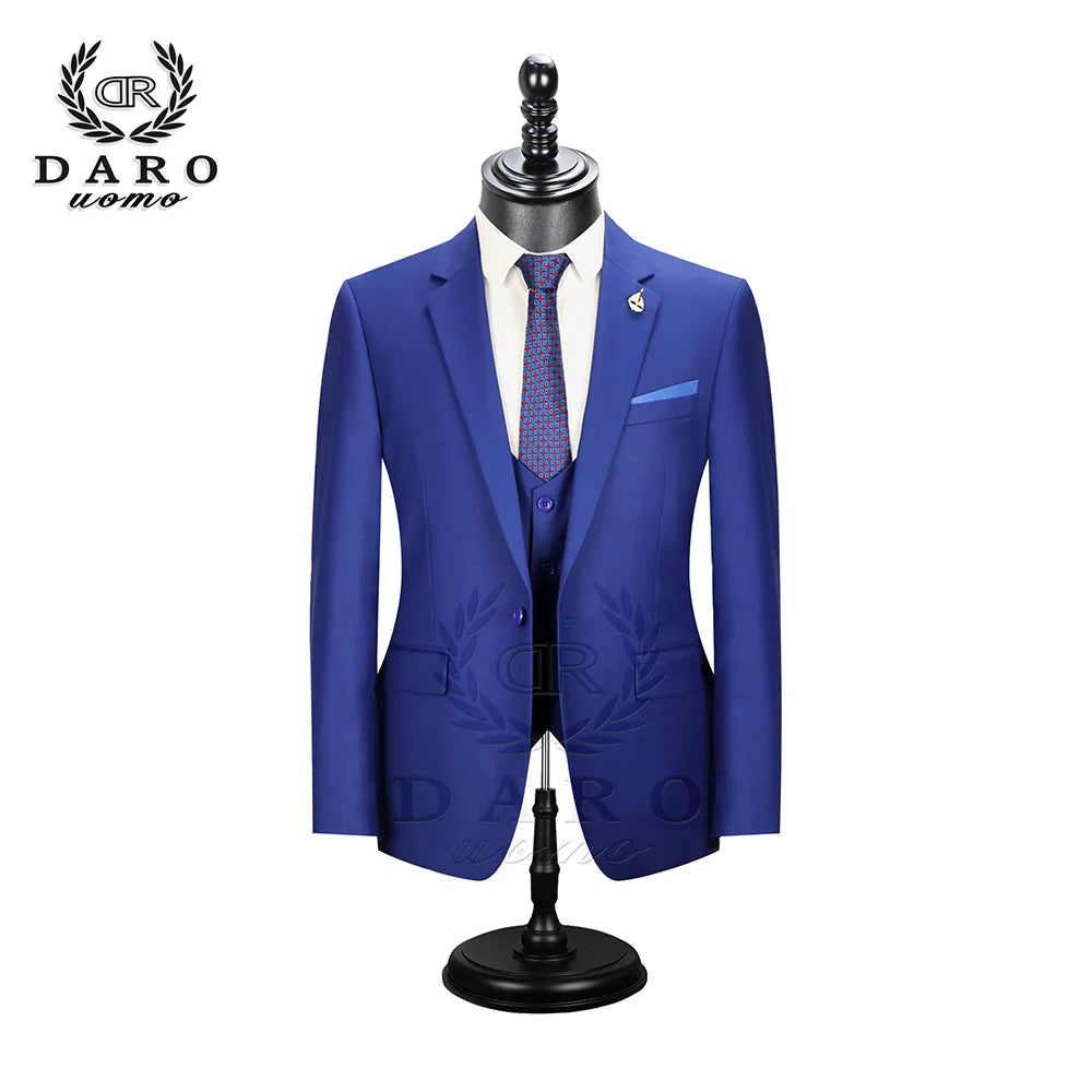 2023 DR  DARO UOMO Men Suits  Slim Fit for Business Work and weeding Wear  3Pcs Set DRV6158