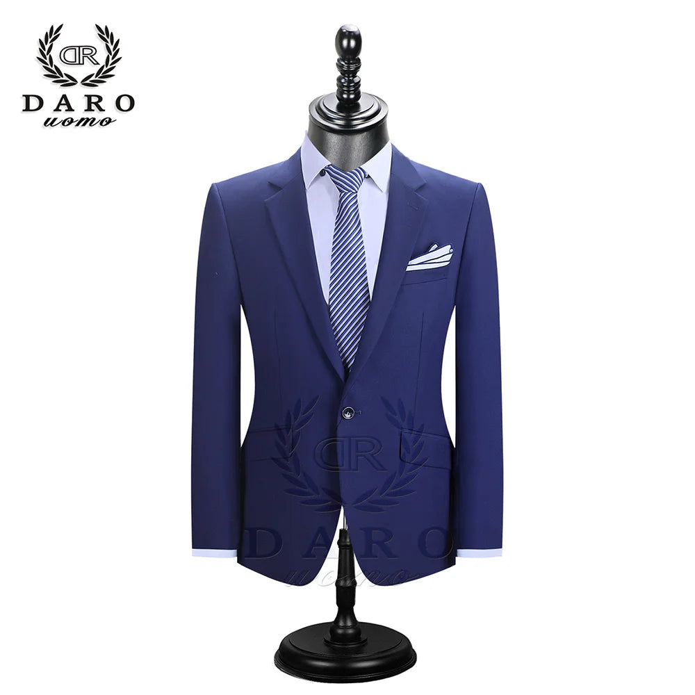 2025 DR  DARO UOMO Men Suits Blazer With Pants Slim Fit Casual One Button Jacket for Wedding DR8158