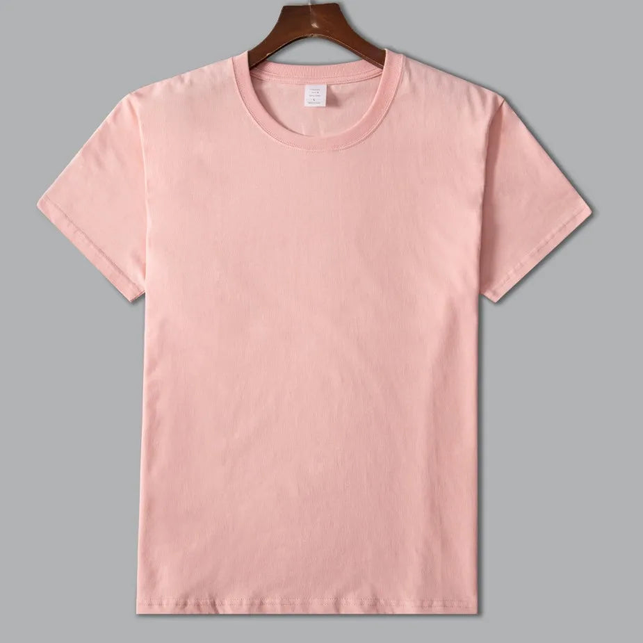 MRMT 2025 Brand New Man's 220g Pure Cotton T Shirt Men Man Solid Color Short Sleeved Combed Cotton Round Neck Thickening