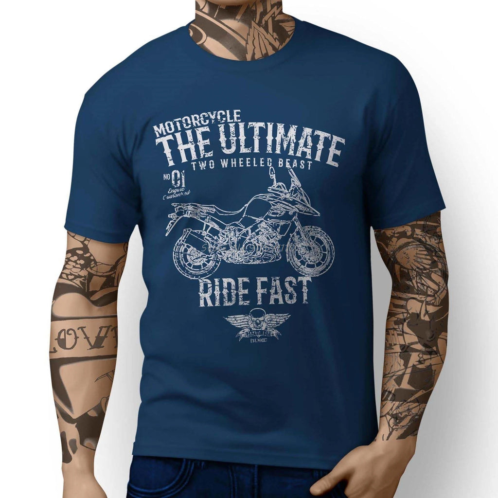 Japan Motorcycle Suz V Strom 1000 V-Strom 650  Inspired Motorbike Art Men  Funny Cotton Top Tees Short Sleeve Shirt Tees