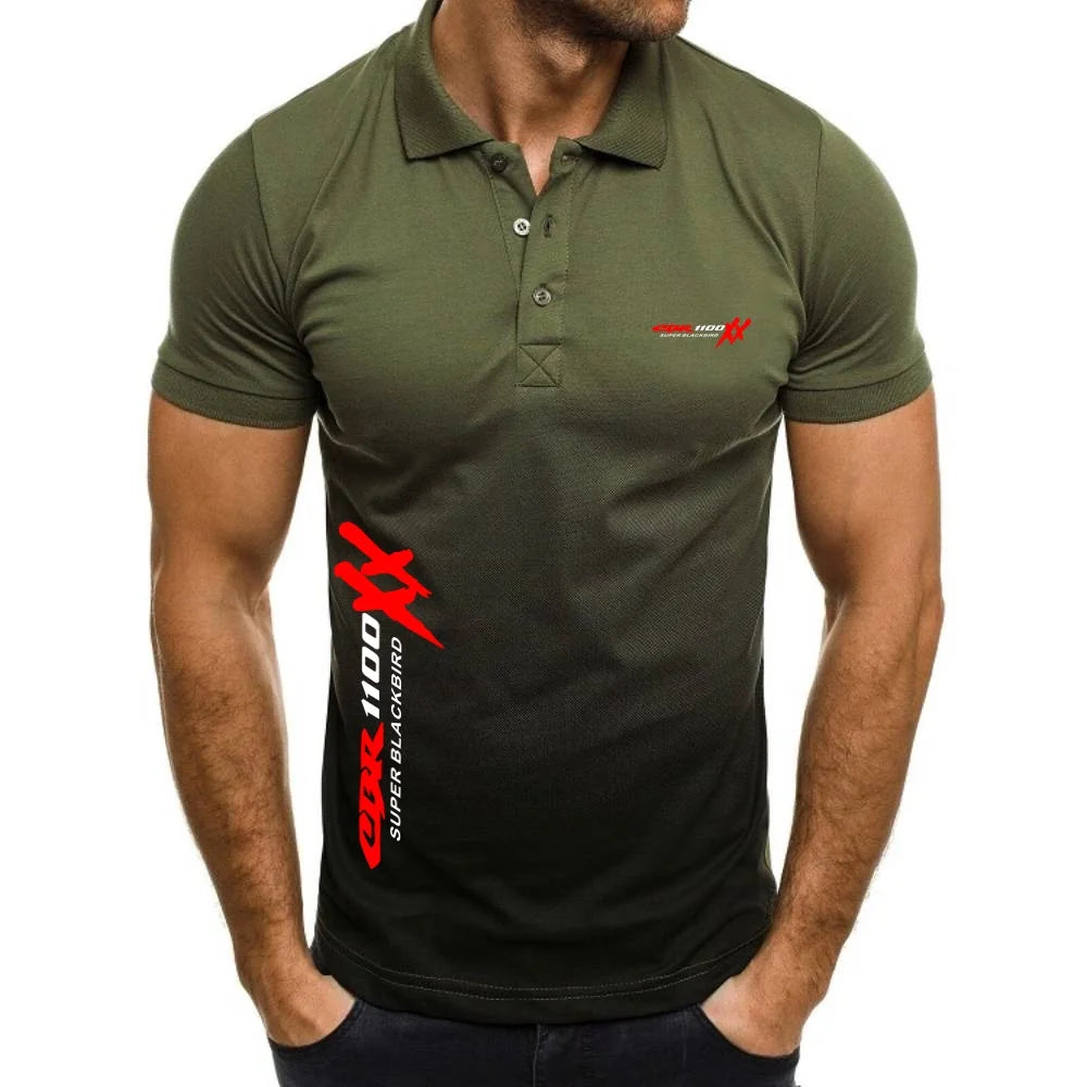 Polo Shirts Military Men's TShirts Outdoor Motorcycles CBR 1100 SUPER BLACKBIRD XX Jersey Youth Tees Hunting Fishing Topshirts
