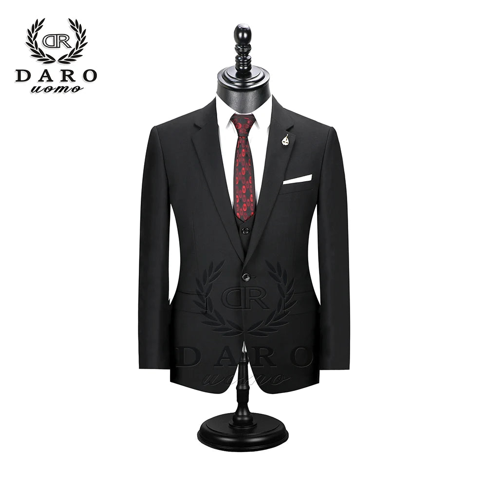 2023 DR  DARO UOMO Men Suits  Slim Fit for Business Work and weeding Wear  3Pcs Set DRV6158