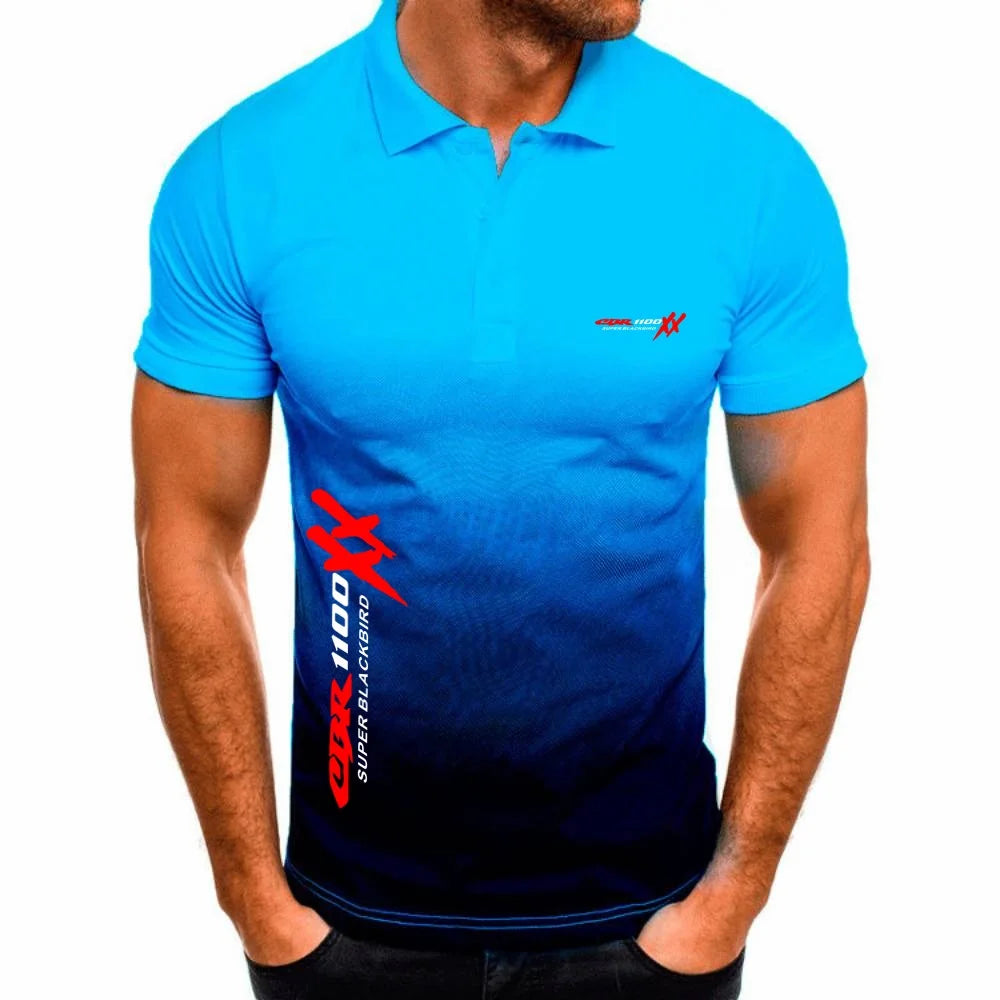 Polo Shirts Military Men's TShirts Outdoor Motorcycles CBR 1100 SUPER BLACKBIRD XX Jersey Youth Tees Hunting Fishing Topshirts