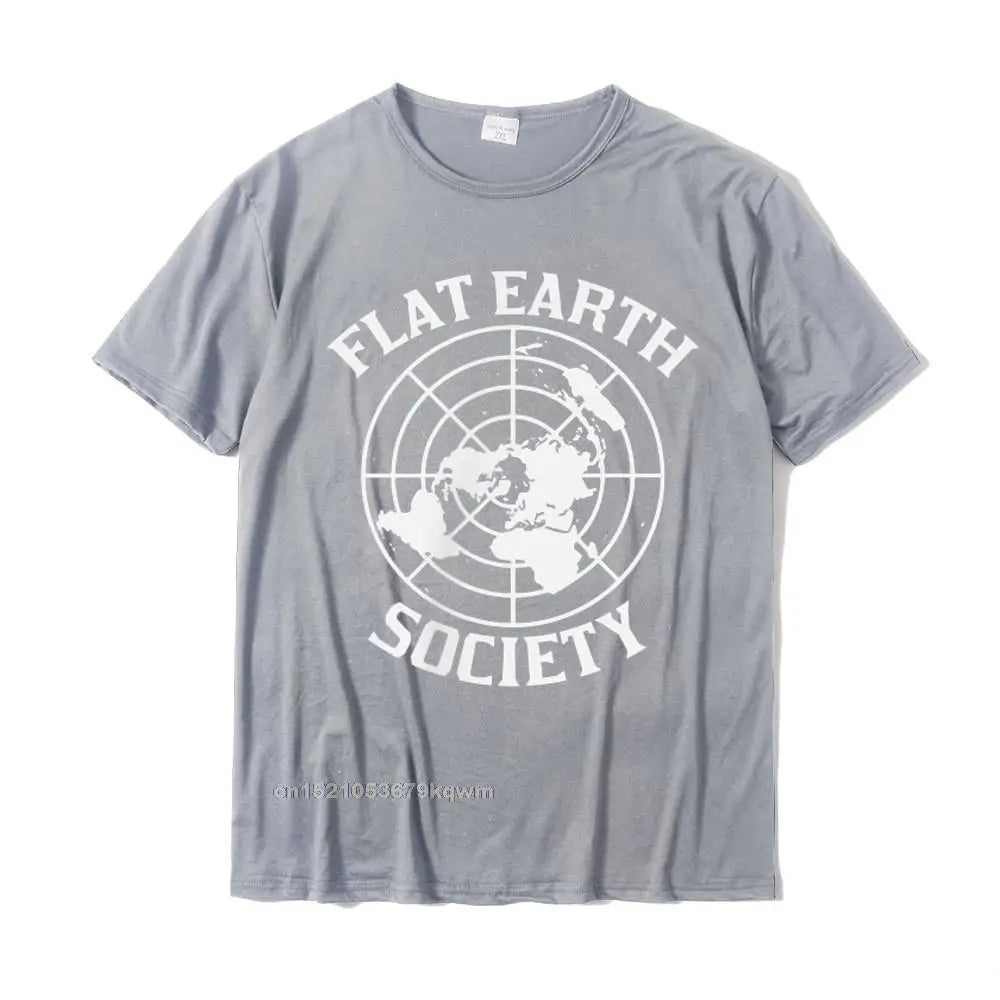 Flat Earth Society Logo Conspiracy Theory Earthers Gift T-Shirt Cotton Design Tees Hip Hop Youth T Shirts Leisure