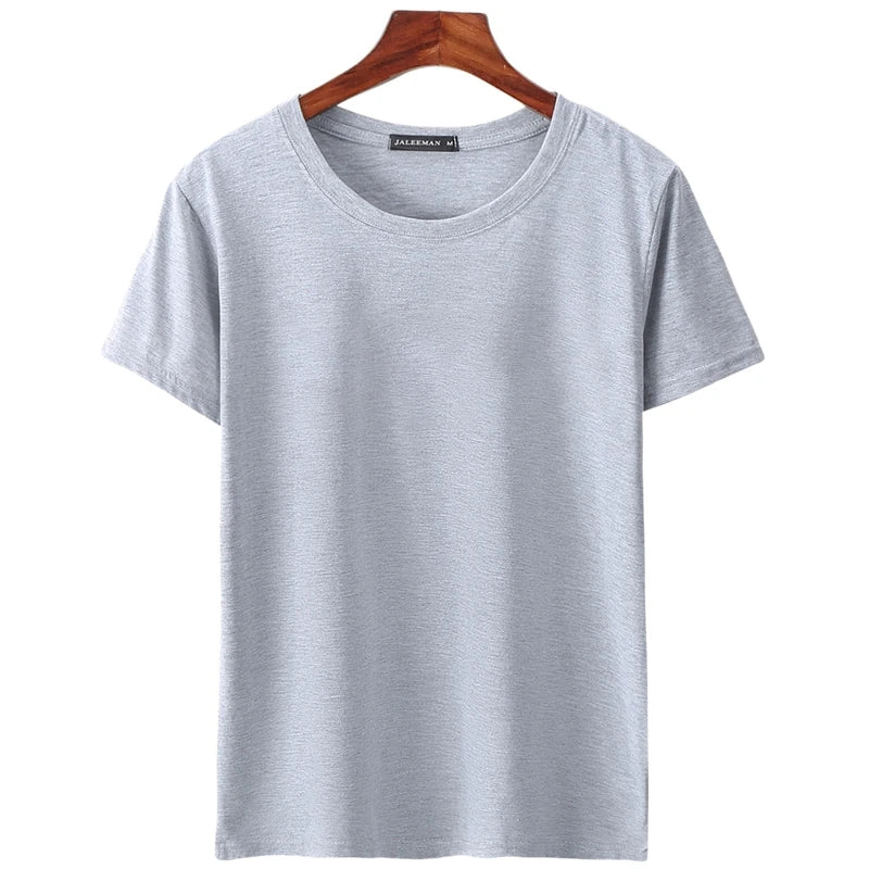 oversized 6 Pcs/Lot Fashion Men's T-Shirts Casual Short Sleeve T-shirt for Men Solid Cotton Tee Shirt Summer Clothing Size 5XL