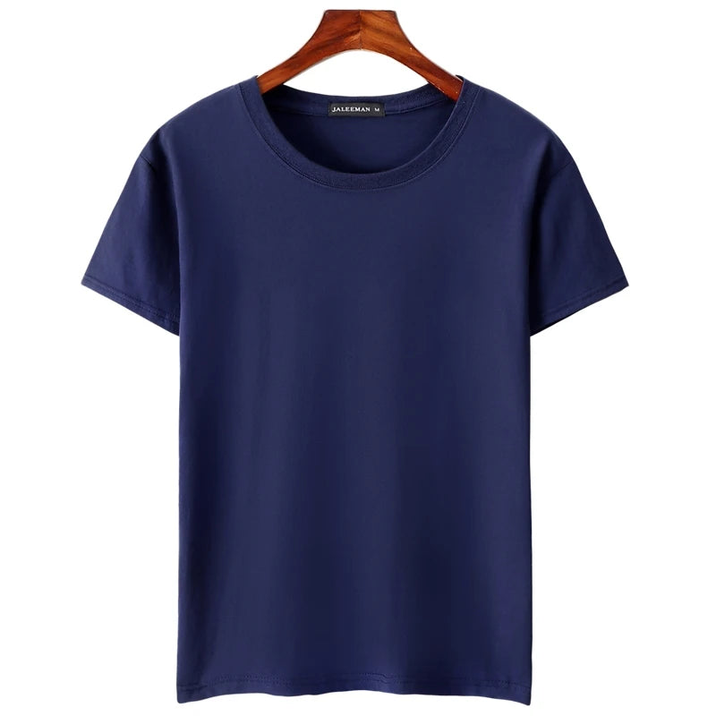 oversized 6 Pcs/Lot Fashion Men's T-Shirts Casual Short Sleeve T-shirt for Men Solid Cotton Tee Shirt Summer Clothing Size 5XL