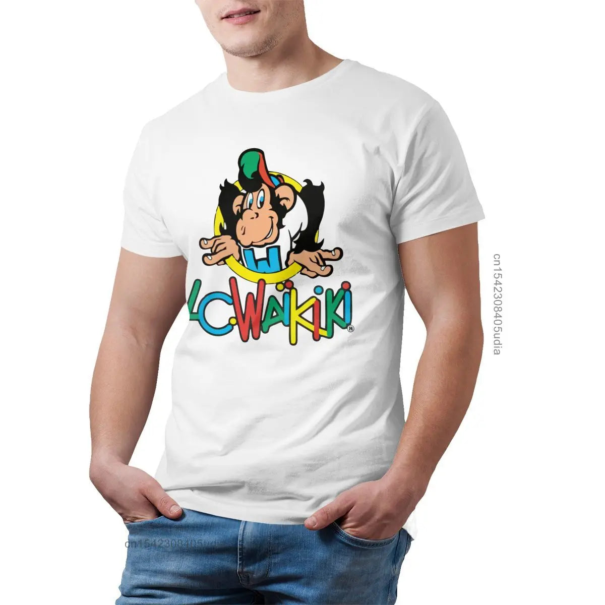 Monkey Tshirts Lc Waikiki Monkey Merchandise T Shirt Graphic Cotton Tee Shirt Mens Short Sleeves Beach Tshirt Camisas