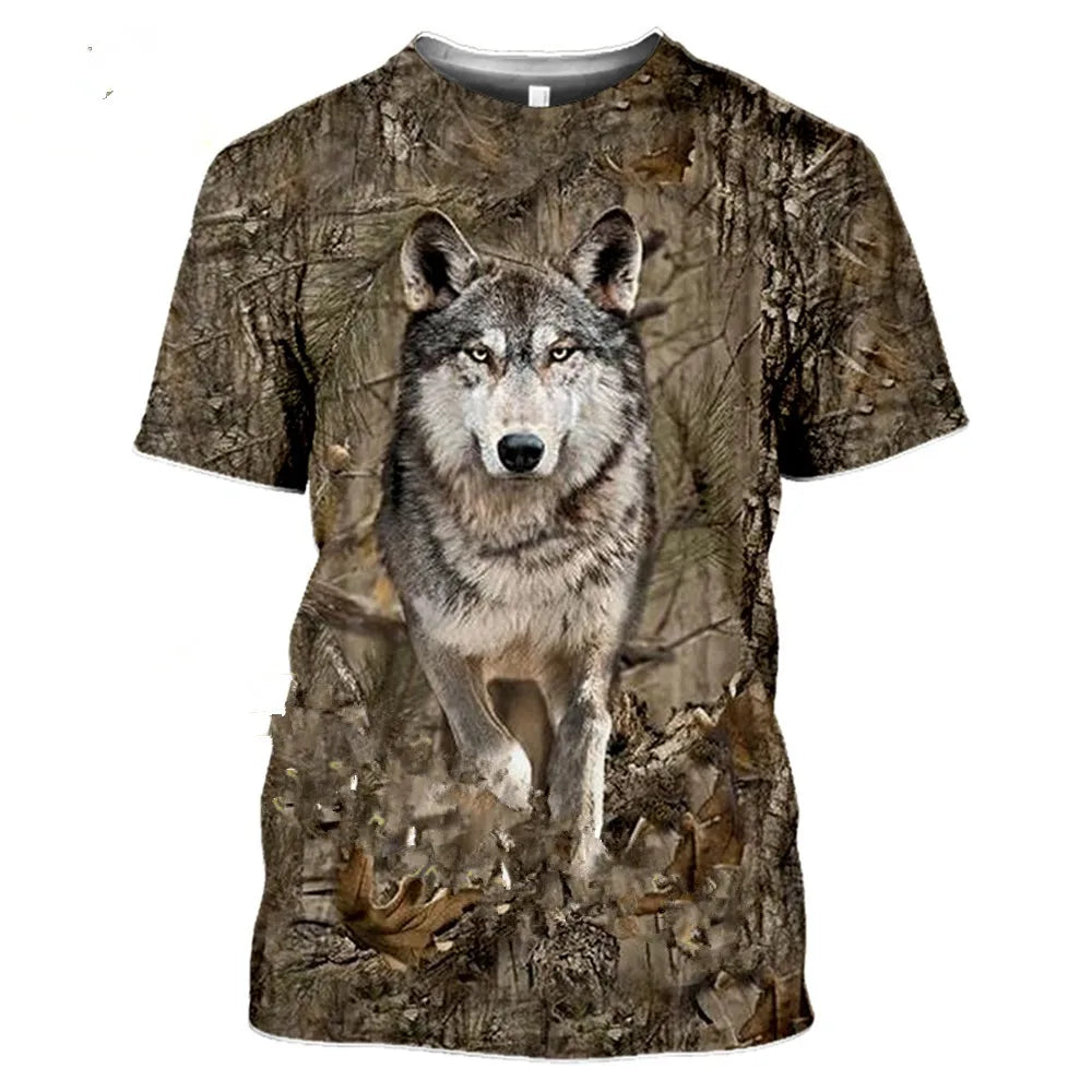 Camouflage hunting animals wild Pigeon 3D T-shirt summer leisure men's T-shirt fashion street women's pullover short sleeve