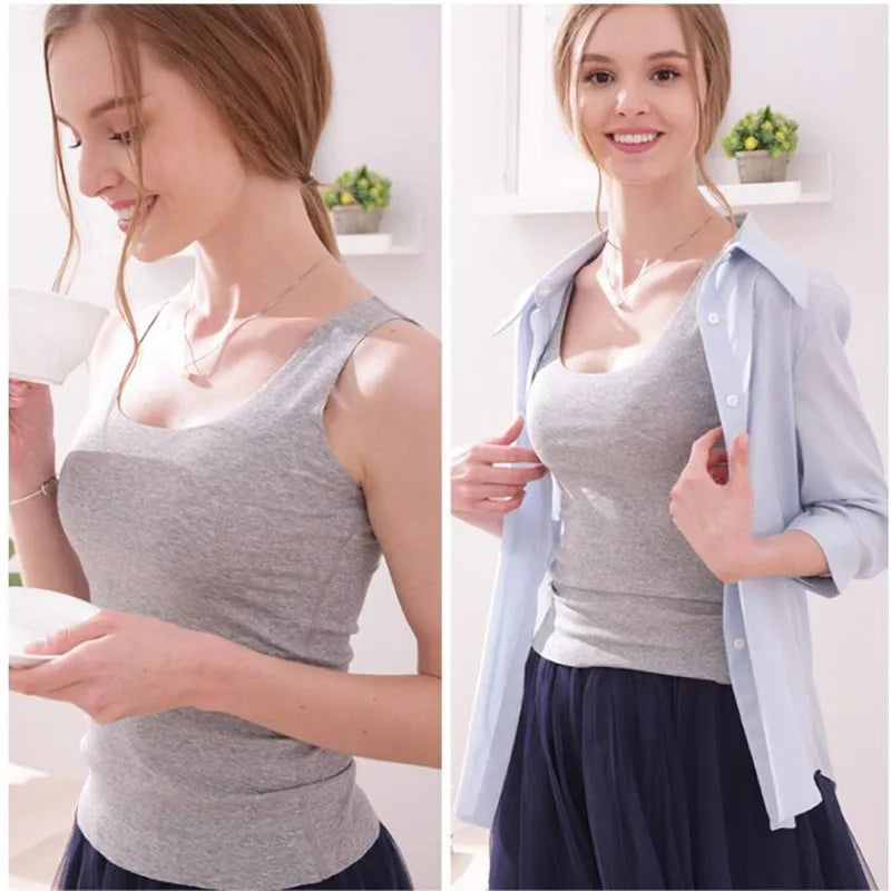 Super Soft Modal Tank Top Women Slim Seamless Top Summer Leisure Tees Shirt Elastic Bottoming Shirt Low-cut O Neck Top Vest 2020