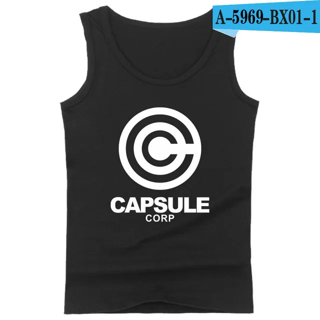 Anime CAPSULE Corp Pattern Fitness Tank Tops Summer Vest O Neck Casual Sleeveless Shirt 3D Design Bodybuilding Tank Top