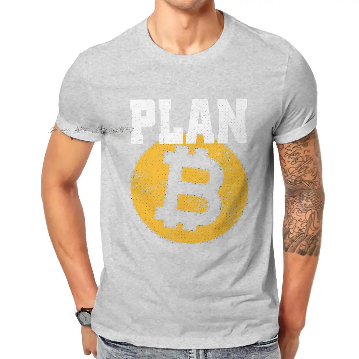 Crypto Cryptocurrency Bitcoin Plan B T Shirt Classic Grunge High Quality Tshirt Loose Crewneck Short Sleeve