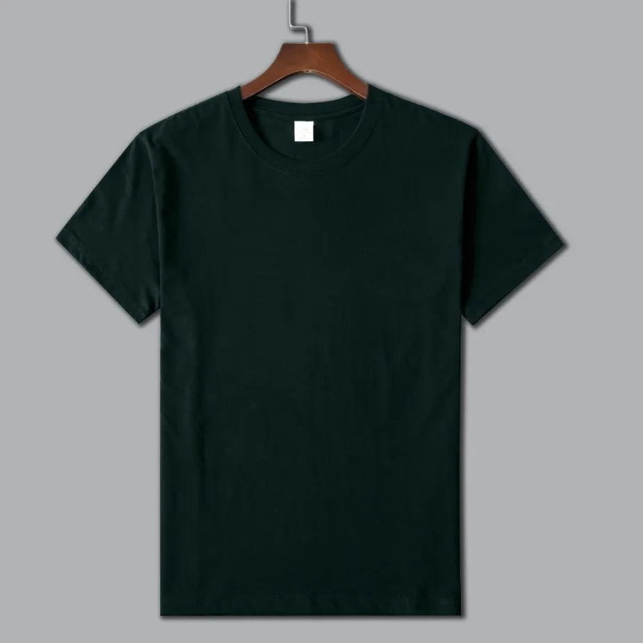MRMT 2025 Brand New Man's 220g Pure Cotton T Shirt Men Man Solid Color Short Sleeved Combed Cotton Round Neck Thickening