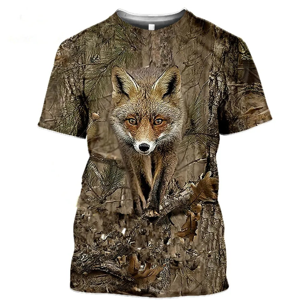 Camouflage hunting animals wild Pigeon 3D T-shirt summer leisure men's T-shirt fashion street women's pullover short sleeve