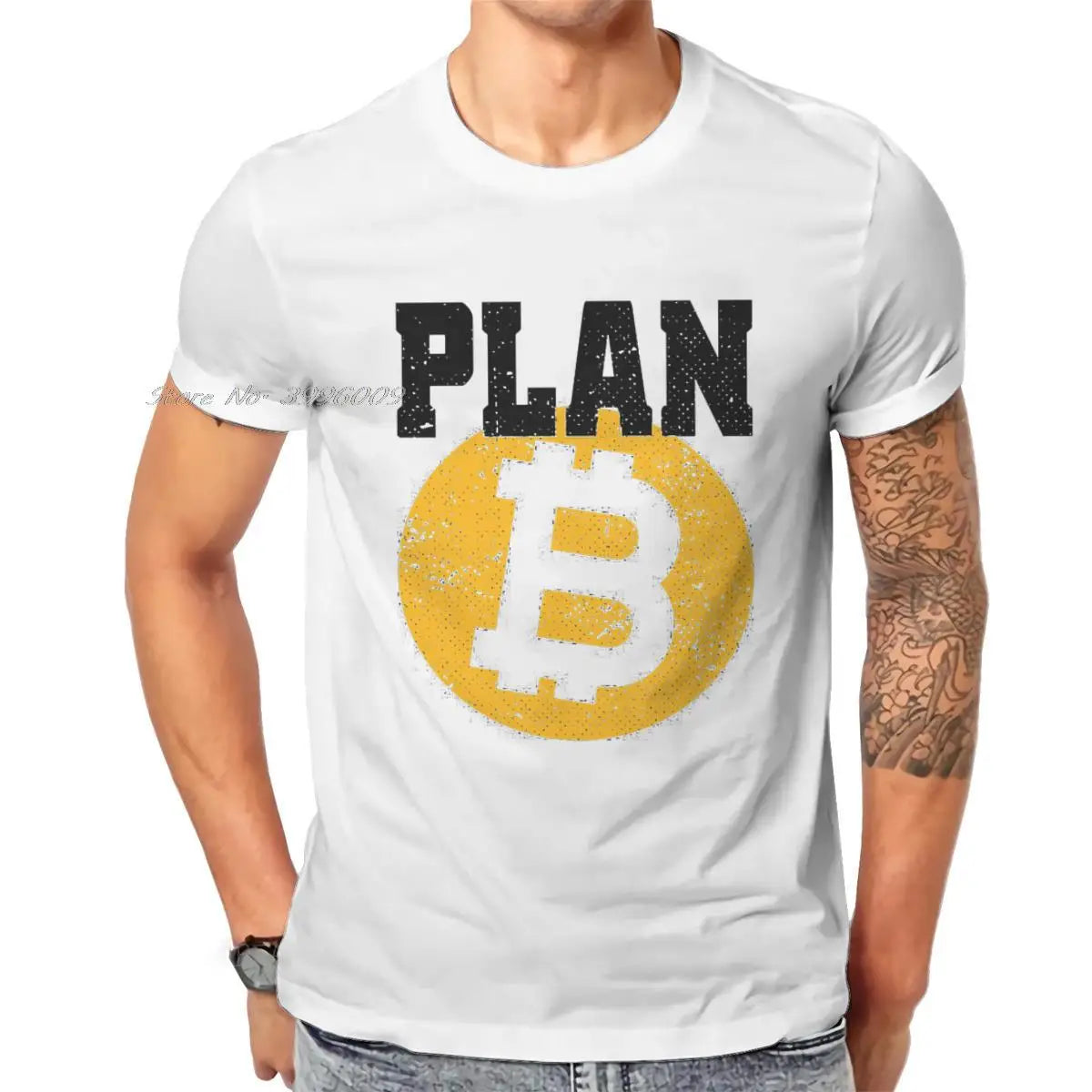 Crypto Cryptocurrency Bitcoin Plan B T Shirt Classic Grunge High Quality Tshirt Loose Crewneck Short Sleeve