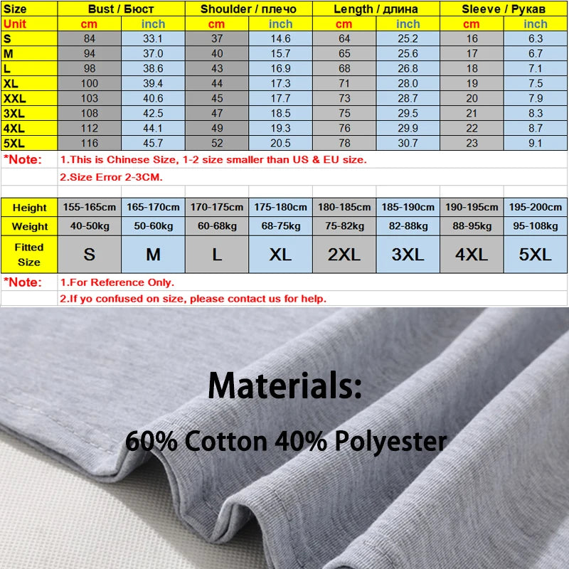 oversized 6 Pcs/Lot Fashion Men's T-Shirts Casual Short Sleeve T-shirt for Men Solid Cotton Tee Shirt Summer Clothing Size 5XL