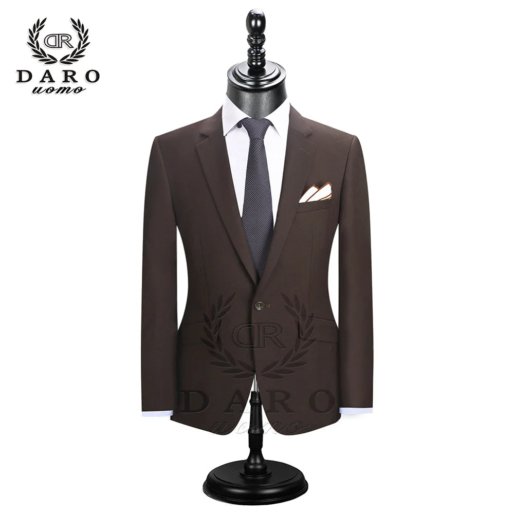 2025 DR  DARO UOMO Men Suits Blazer With Pants Slim Fit Casual One Button Jacket for Wedding DR8158