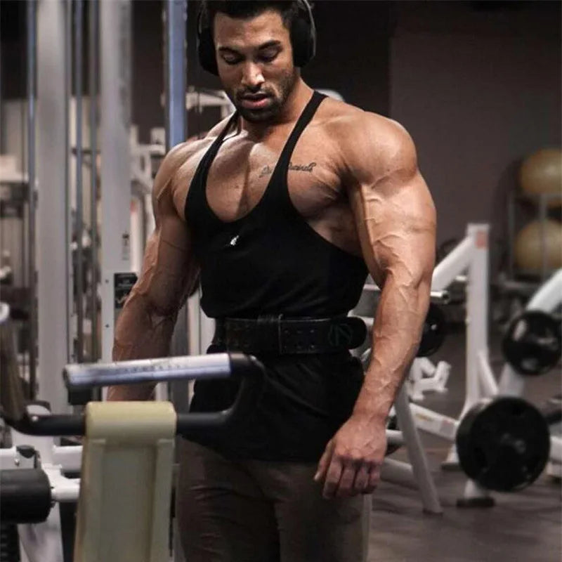 Tank Top Men 2020  Gym Clothing Black Quick Dry Mesh Fitness Shirt Vest