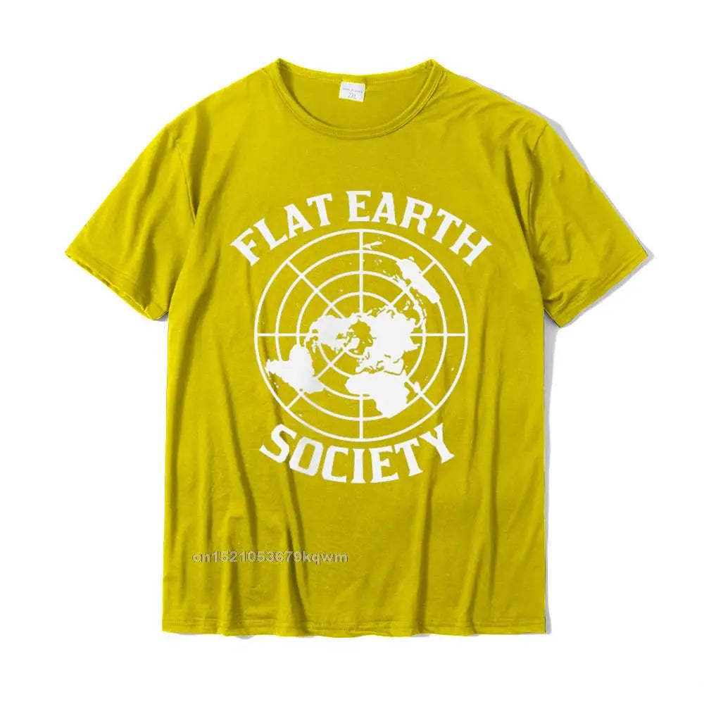 Flat Earth Society Logo Conspiracy Theory Earthers Gift T-Shirt Cotton Design Tees Hip Hop Youth T Shirts Leisure