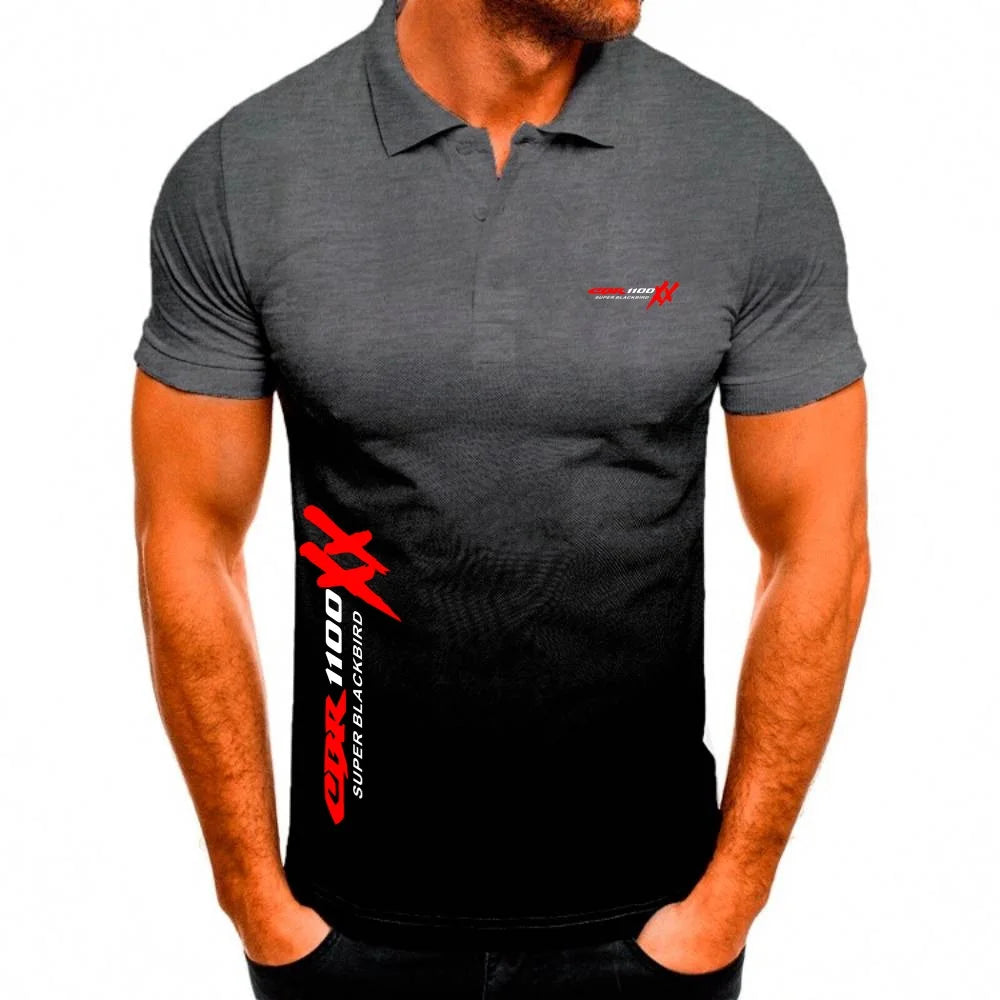 Polo Shirts Military Men's TShirts Outdoor Motorcycles CBR 1100 SUPER BLACKBIRD XX Jersey Youth Tees Hunting Fishing Topshirts