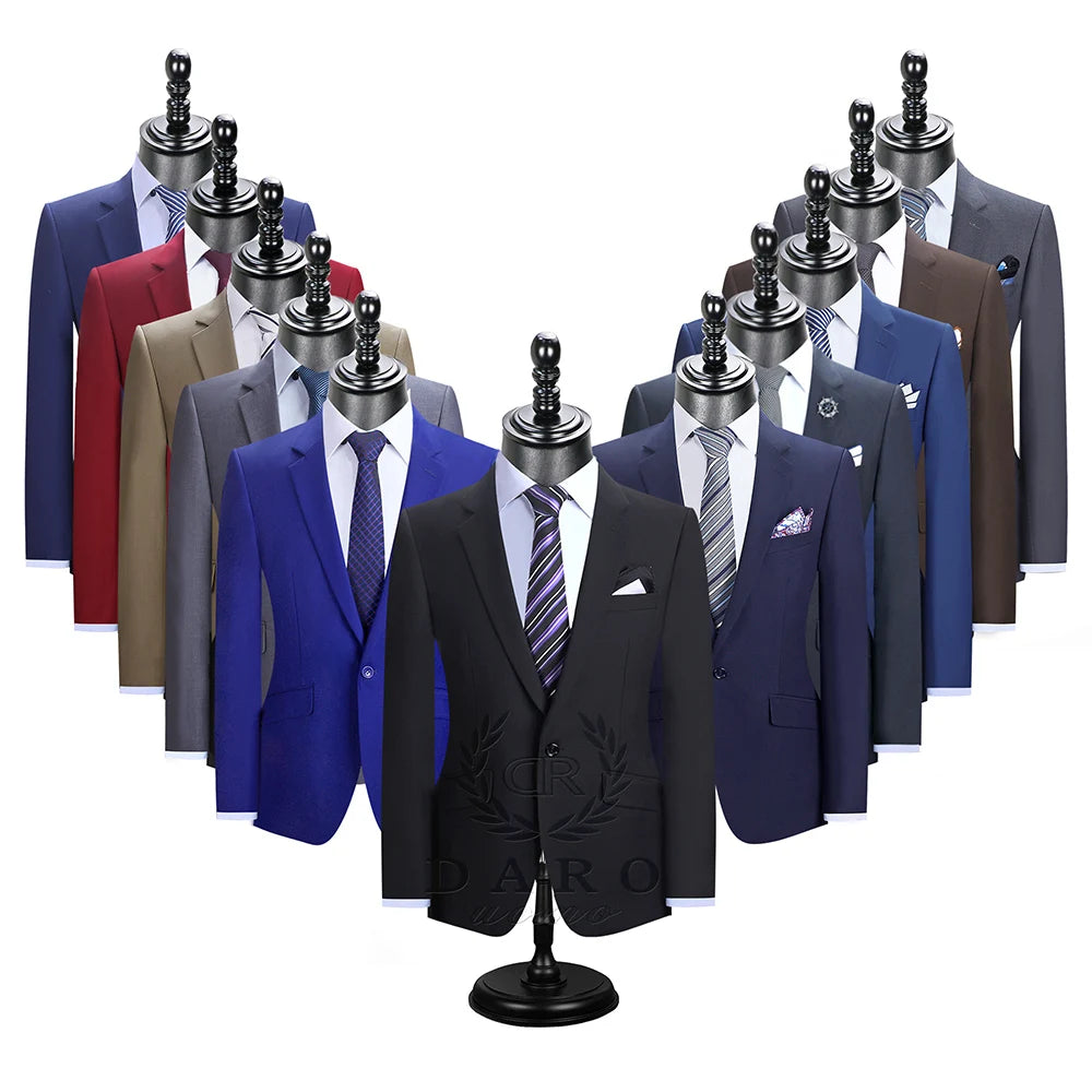 2025 DR  DARO UOMO Men Suits Blazer With Pants Slim Fit Casual One Button Jacket for Wedding DR8158
