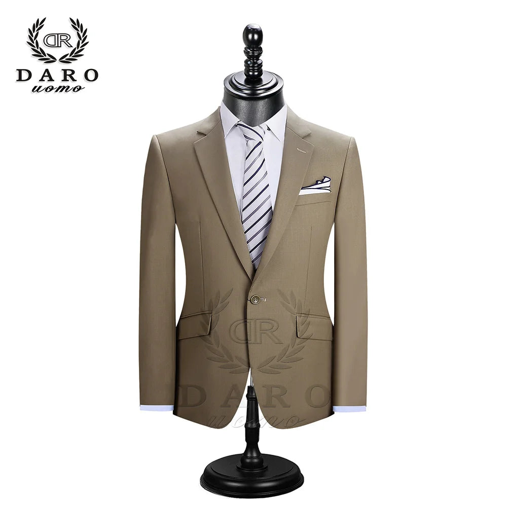 2025 DR  DARO UOMO Men Suits Blazer With Pants Slim Fit Casual One Button Jacket for Wedding DR8158