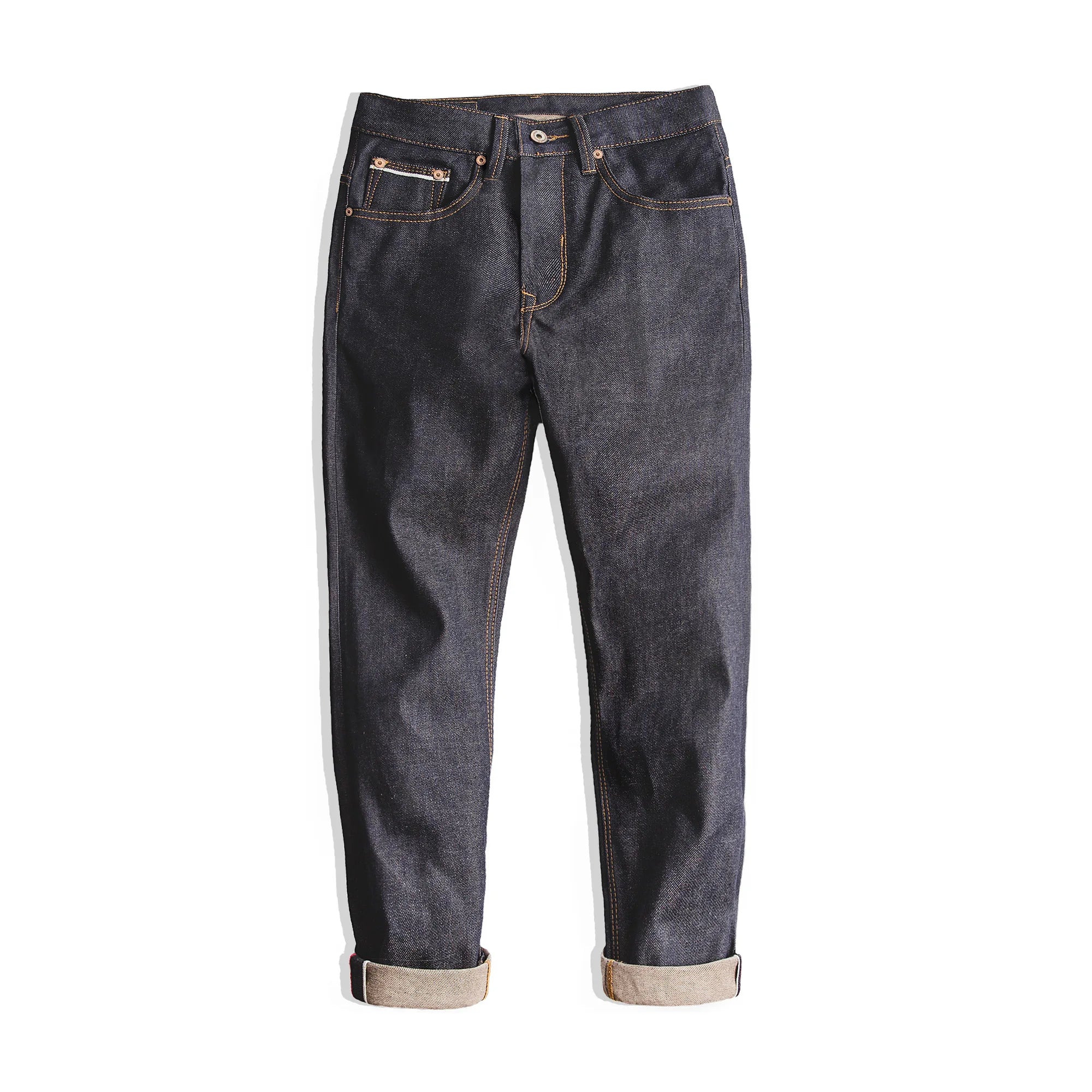 Maden Retro 11.6oz Selvedge Raw Denim Jeans Tapered Regular Fit Cotton Jeans with Zipper Fly High Quality Versatile Men's Pants