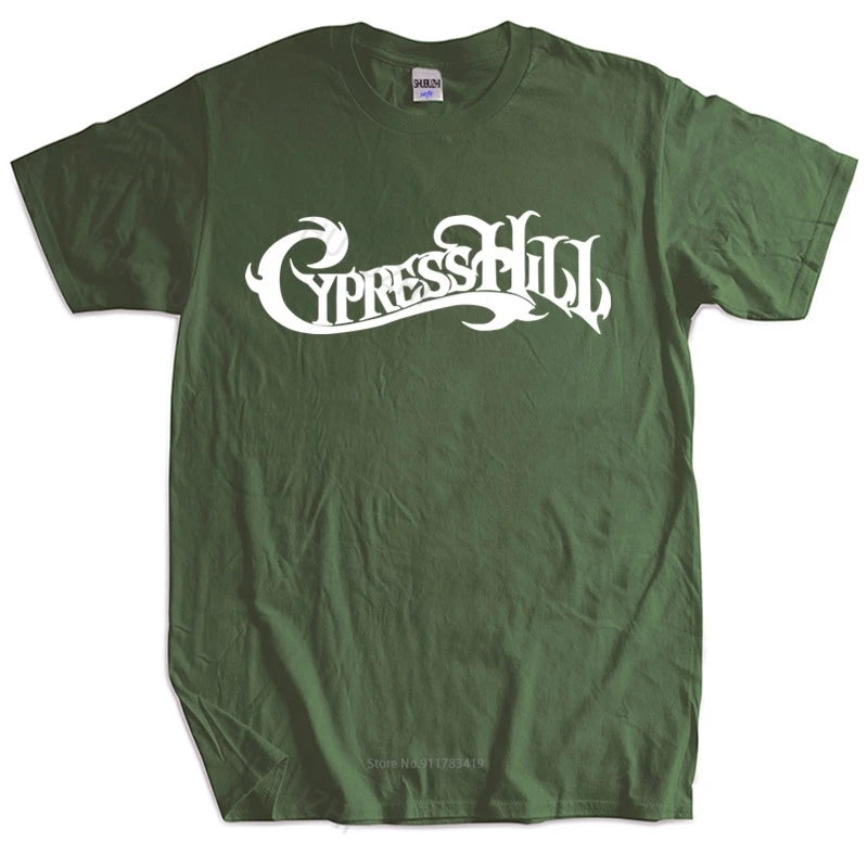 Cotton Tshirt Men Crew Neck Tops cypress hill black new mens hip hop up xxl rap band xl gangstas Men O-neck Teeshirt