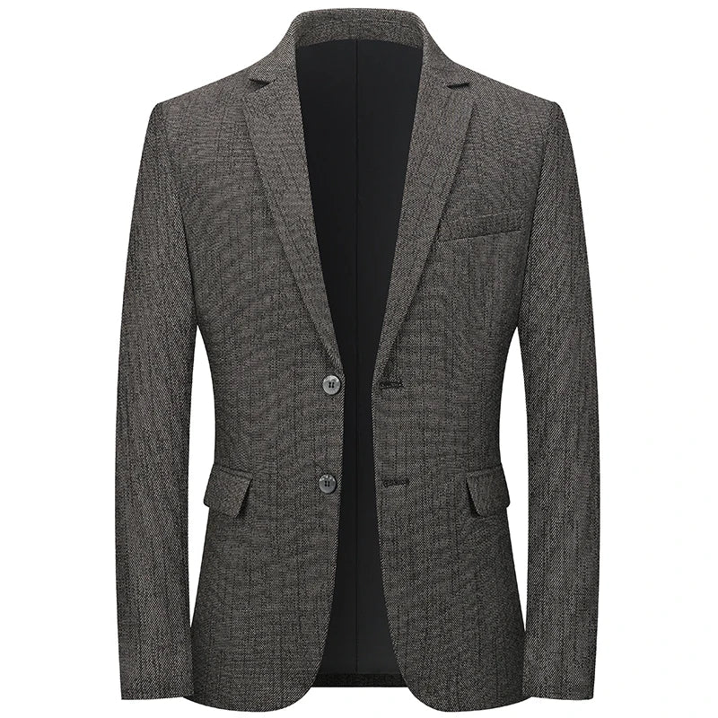 BROWON Brand Spring Autumn Forml Blazers for Men Slim Fit Two Button Fly Mens Suits Luxury Designer Wedding Coat Over Size
