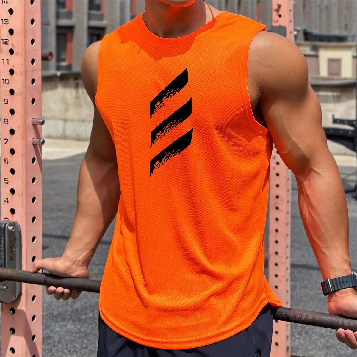 Men Bodybuilding Tank Top Gym Fitness Quick Dry Sleeveless Shirt Sport Training Clothes Male Summer Casual Stringer Singlet Vest