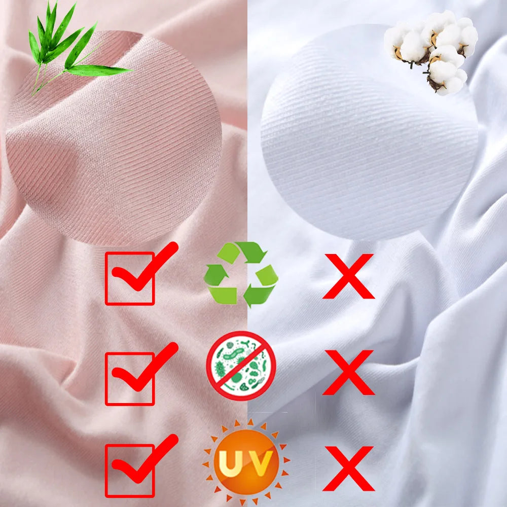 2 PCS Bamboo Fiber Viscose T Shirt For Men Short Sleeve Summer Breathable Tops Tees Plus Size Slim Fit Men's Clothing Running XL