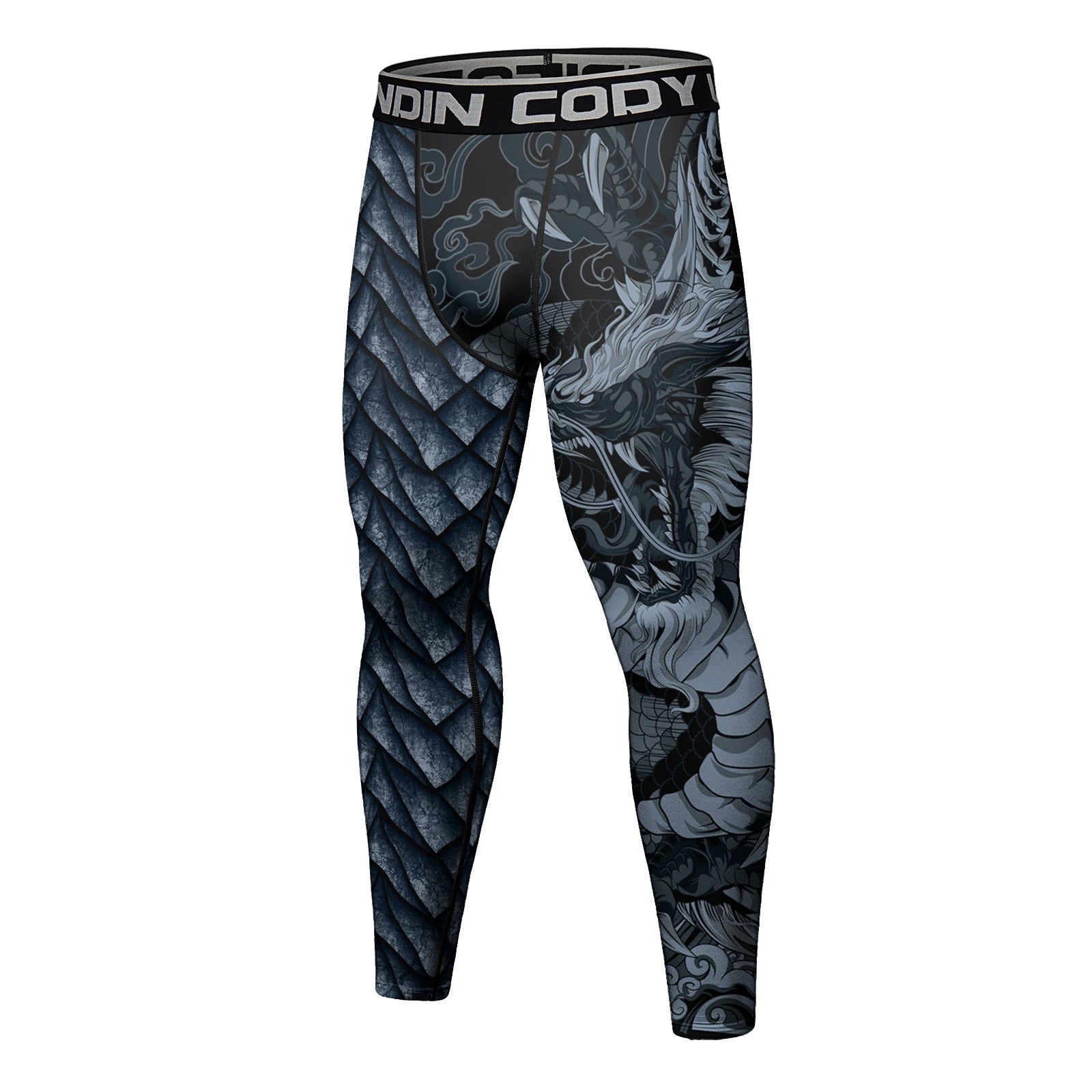 Cody Lundin Men's Jiu Jitsu Spats Stappling Compression Tights Pant Training BJJ No Gi Grappling Leggings Gym Fitness Trousers