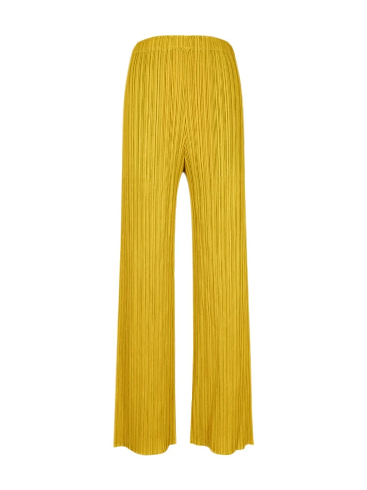 Spring Summer Autumn Women's Casual Elegant Miyake Designer Classical Loose Straight Pleated Pants High Waist Trousers In Stock