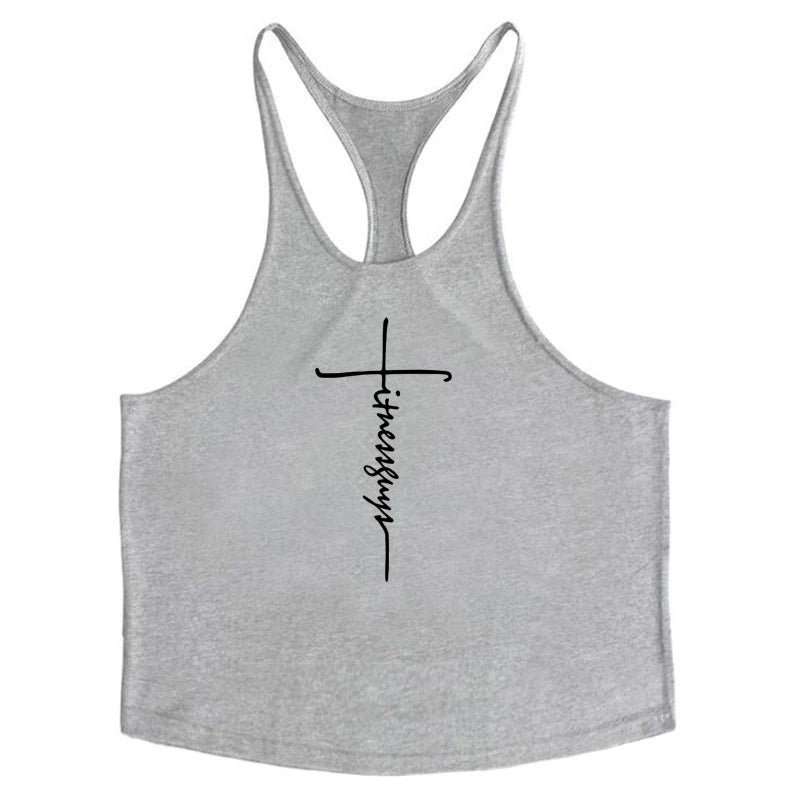 New Brand Gyms Clothing Mens Bodybuilding Tank Top Cotton Sleeveless Vest Sweatshirt Fitness Workout Sportswear Tops for Male