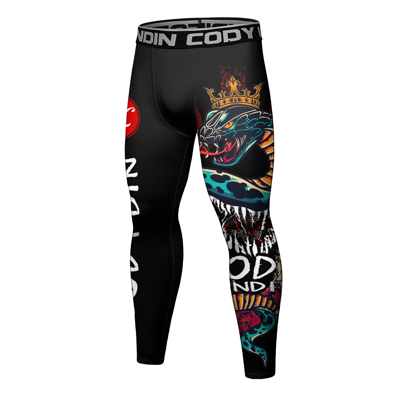 Cody Lundin Men's Jiu Jitsu Spats Stappling Compression Tights Pant Training BJJ No Gi Grappling Leggings Gym Fitness Trousers