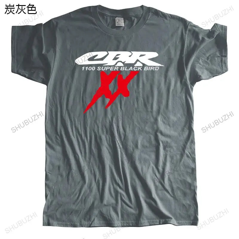 TOP CBR 1100 SUPER BLACKBIRD XX T-S motorcycles Black And White T Shirt Cotton Men raglan Sleeve Tee Shirts drop shipping
