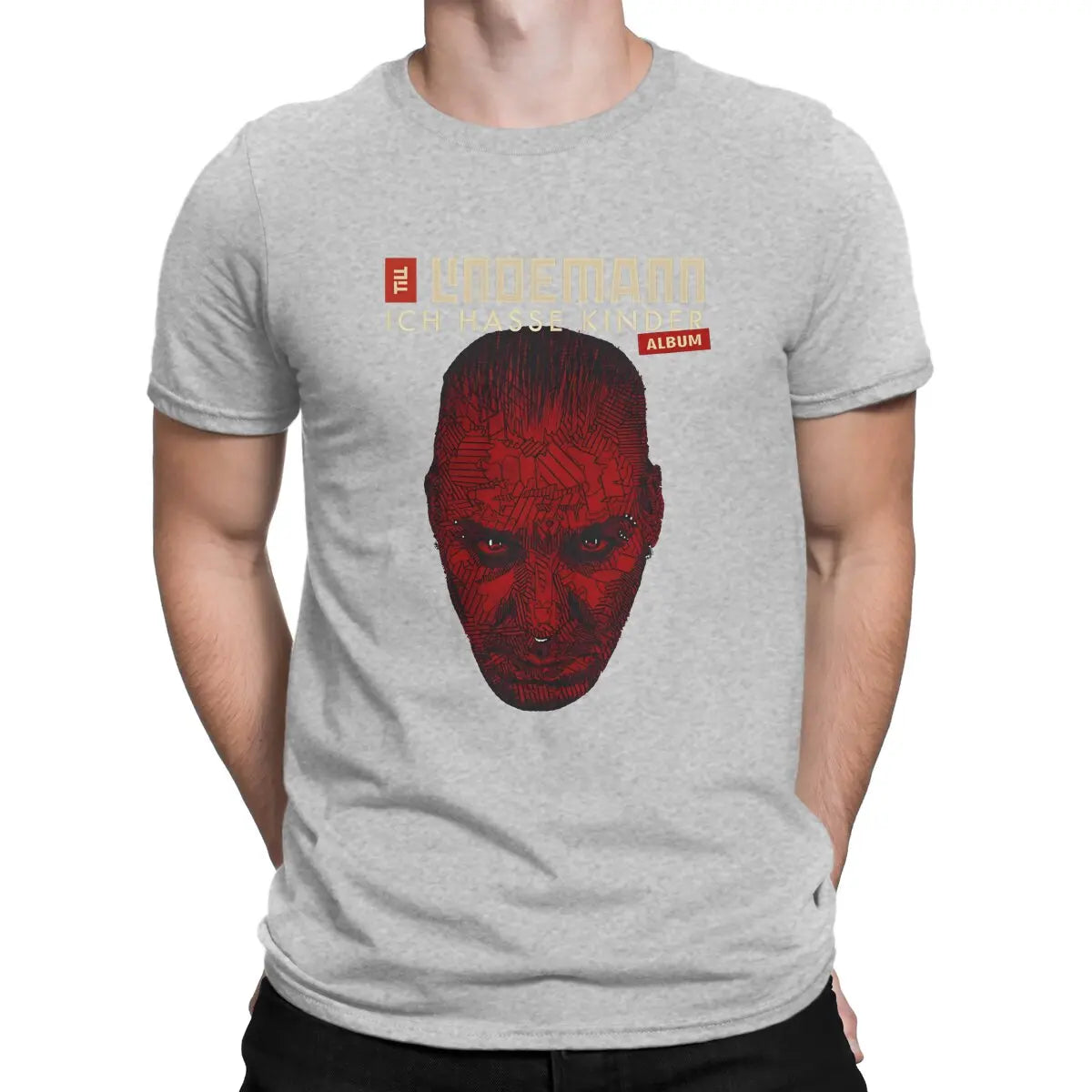 Men T-Shirts Angry style Funny 100% Cotton Tees Short Sleeve Lindemann T Shirts Round Collar Tops Gift Idea