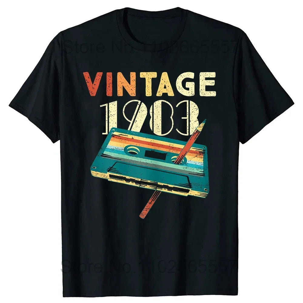 41 Years Old Made in 1983 Classic Original Vintage  T Shirt for Men Father Days Gift Idea Classic Accessories TShirt Cotton Tees