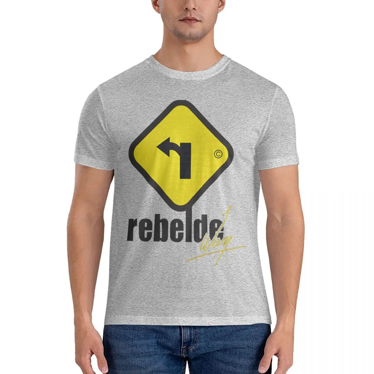 Way T-Shirt for Men Rebelde Vintage Pure Cotton Tee Shirt Round Collar Short Sleeve T Shirt Birthday Present Clothing