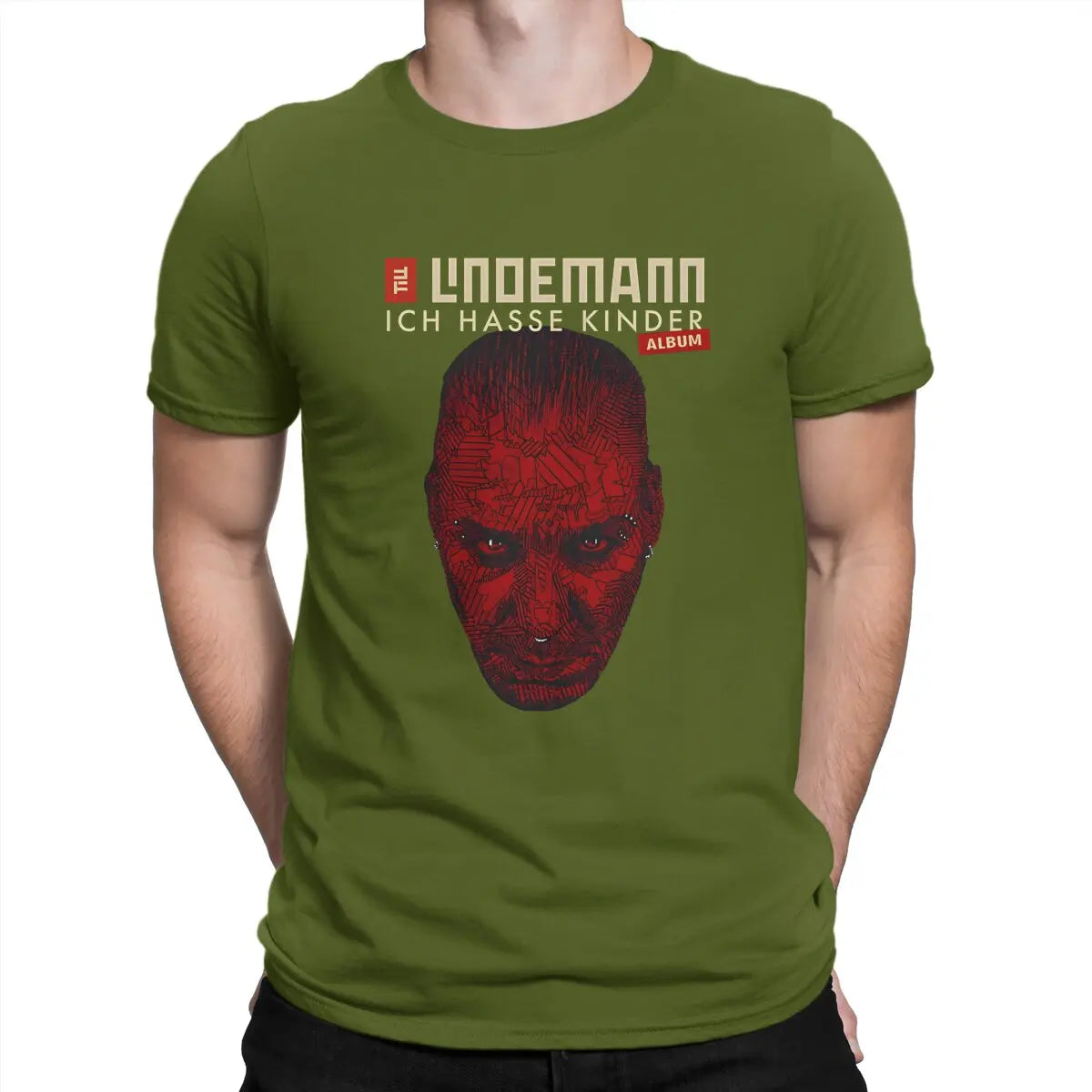 Men T-Shirts Angry style Funny 100% Cotton Tees Short Sleeve Lindemann T Shirts Round Collar Tops Gift Idea