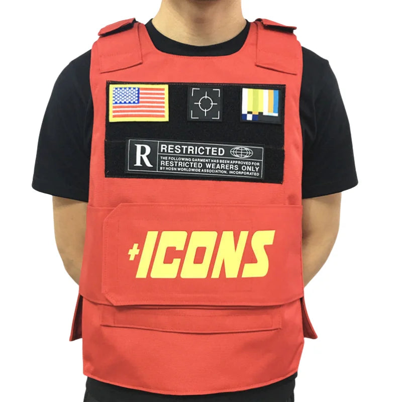 Hot Selling ICONS Oxford Casual Street Vest Sleeveless Men Multifunctional Singlet Adjustable Tactical Vest For Fishing Training