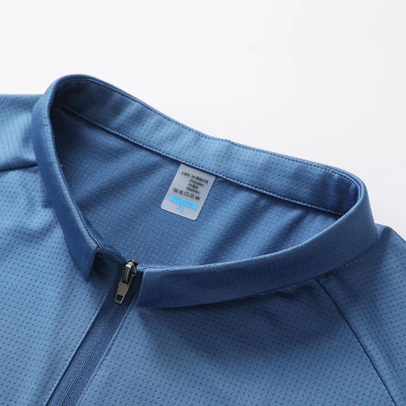 【 S-9XL 】 Large men's POLO shirt with flip collar, ice silk breathable short sleeved T-shirt, quick drying business men's clothi