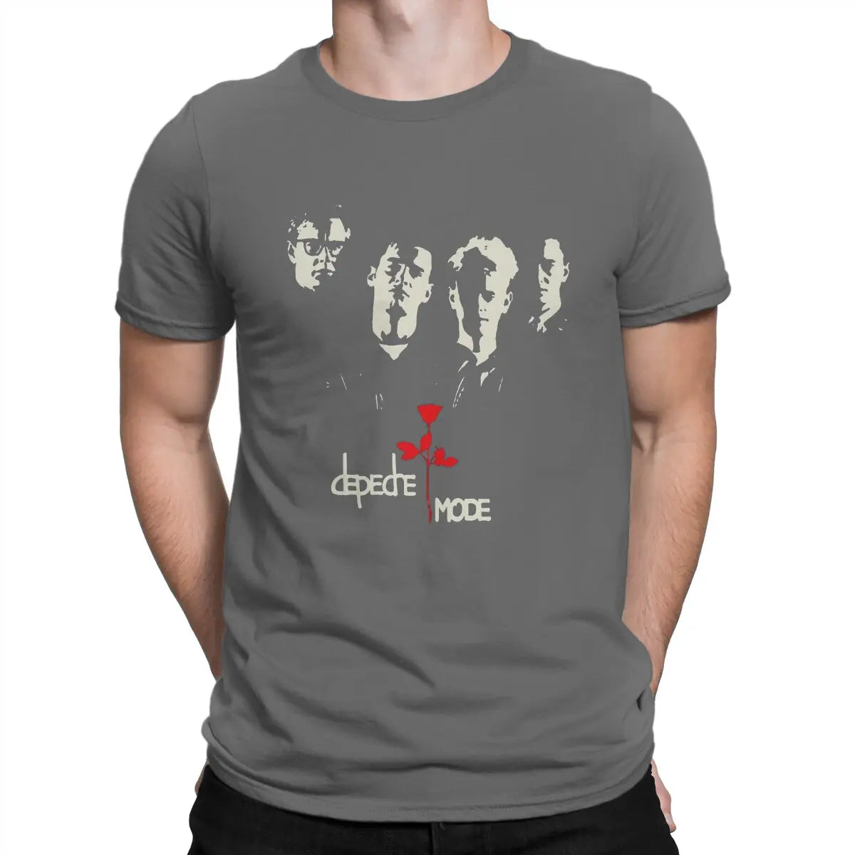 Men's T-Shirt Dmode Novelty Cotton Tee Shirt Short Sleeve Depeche Cool Mode T Shirt O Neck Tops 6XL