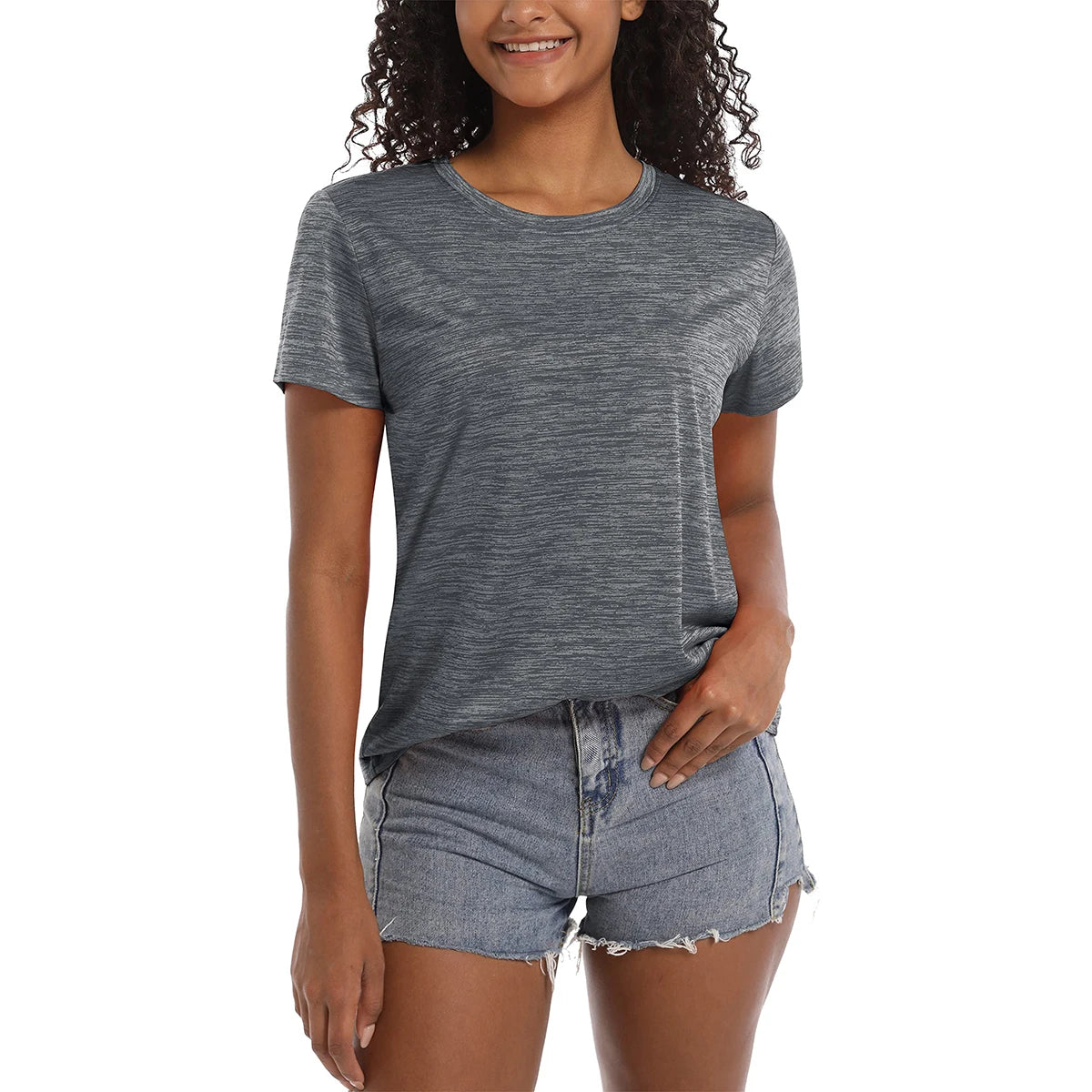 MAGCOMSEN Women's T-Shirts Casual Crewneck Short Sleeve Quick Dry Shirts Lightweight Performance Tees Hiking Gym Workout Tops