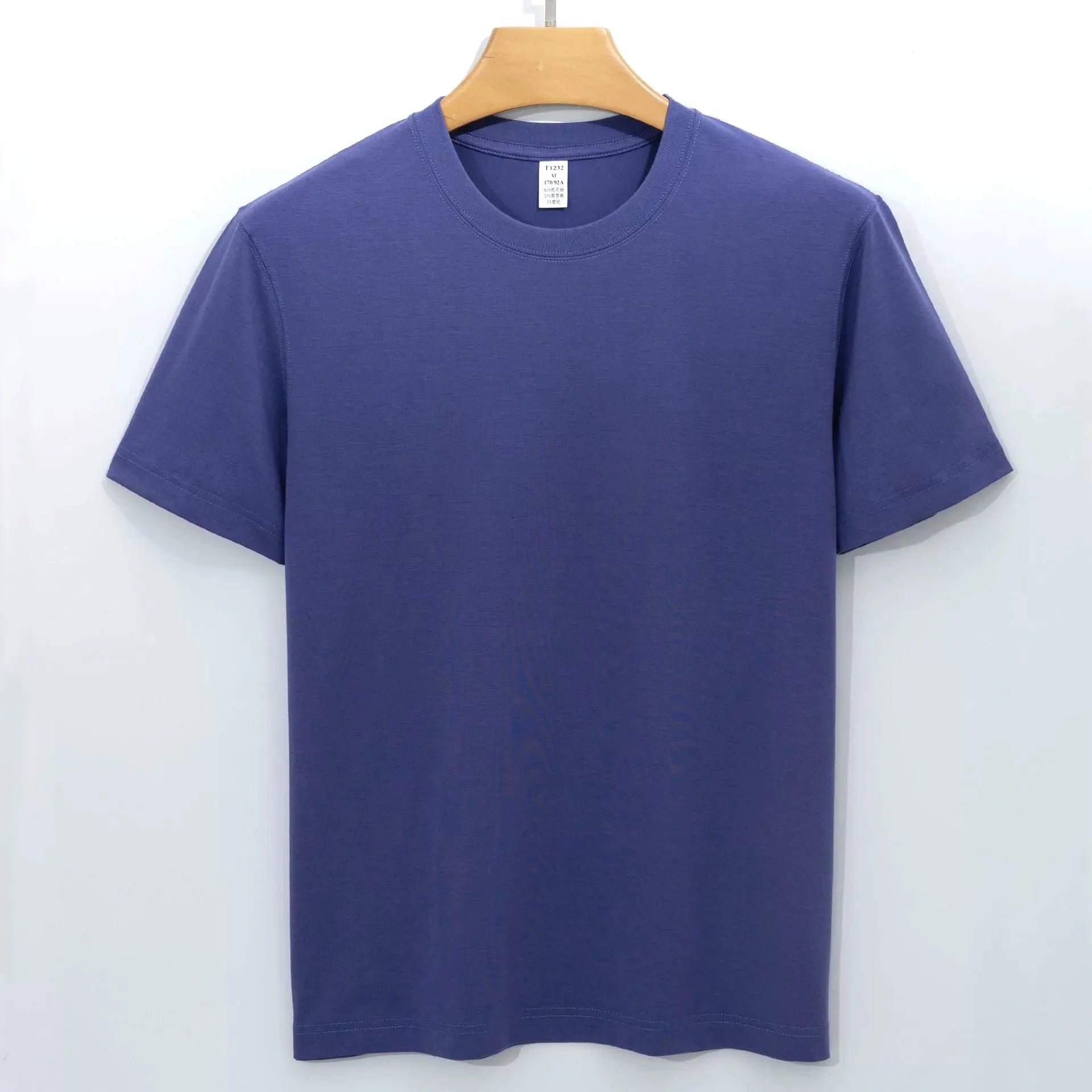 Man High Quality Modal Thin T-shirt XS-5XL Big Size Short Sleeve Pure Color Summer Top Basic Free Style  Antibacterial Tees